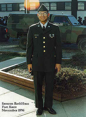 Samson RothHaas at Fort Knox, Kentucky, Thanksgiving 1996