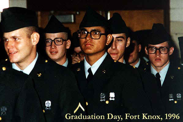 Private Samson at US Army Basic Training graduation